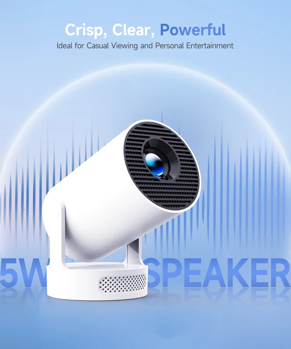 HY300 Pro + Ultra Projector 4K 720P Portable Projector with Wifi 6 BT5.4 Auto Vertical Keystone 5W Speaker 180 Rotation