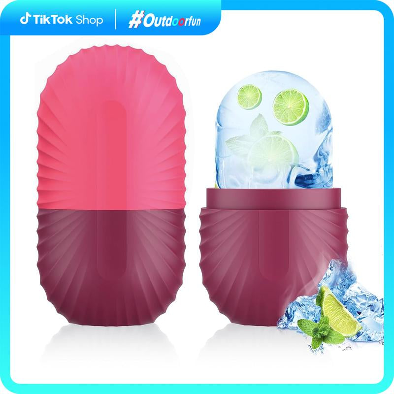 Facial Tool，Ice Molds for Face and Eyes, Beauty Ice Roller Tube, DIY Cooling Facial Cube for Face, Eyes, Swelling, Soothing & Joint Massage, Outdoorfun