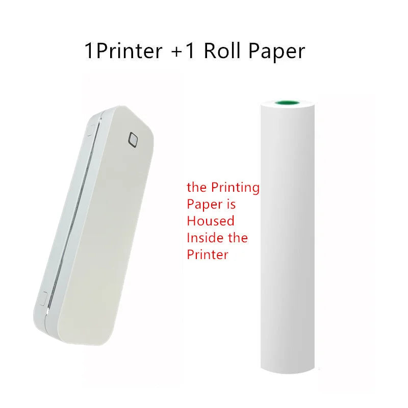 A4 Thermal Printer 203DPI Bluetooth Pocket Photo Document Printer Memo Note Tattoo Printing Wireless Inkless Thermal Printer